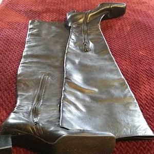 Prada thigh leather boots